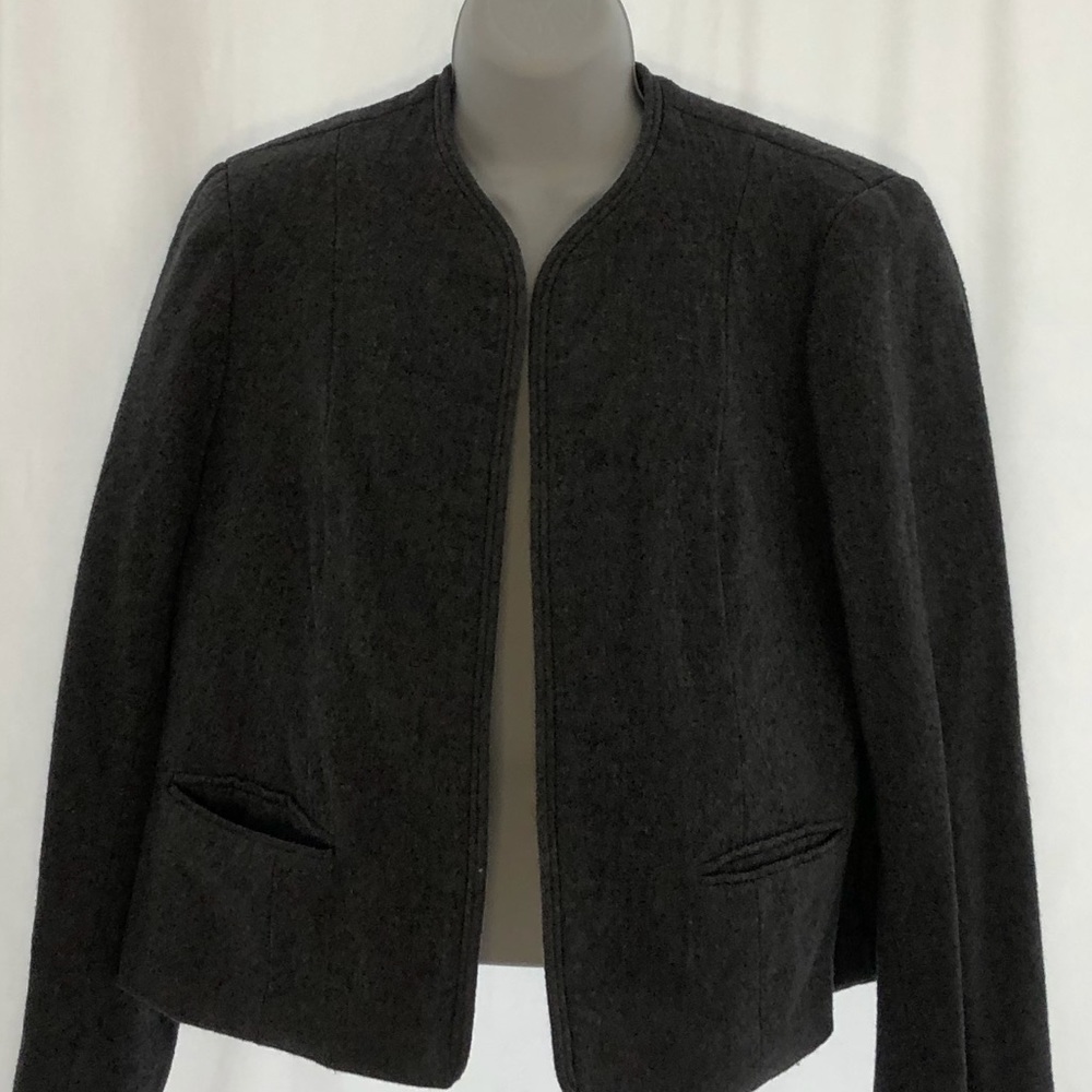 Pendleton Dark Gray Vintage Wool Jacket Pockets 38 - image 1